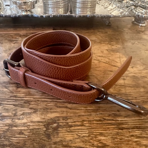 Polo by Ralph Lauren Tan Leather Travel Bag with Strap